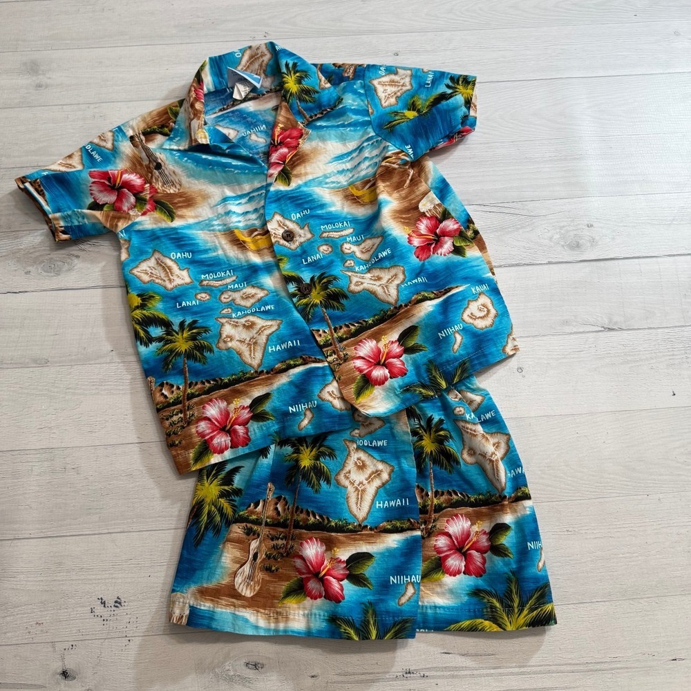 RJC made in Hawaii kids two piece outfit shirt and shorts size‎ 5